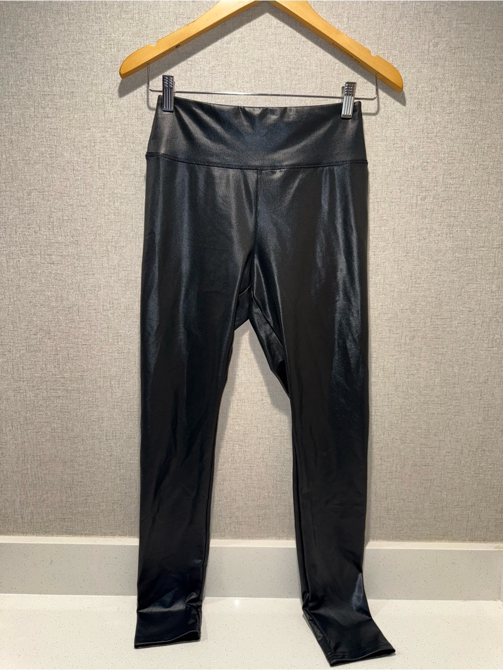 {Wild Fable} Black Faux-Leather High-Rise Leggings